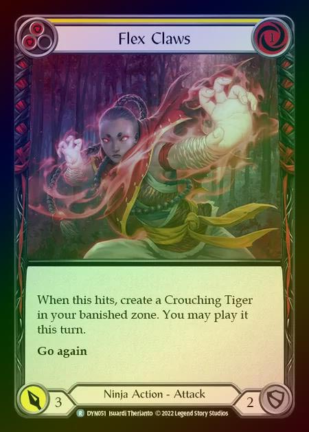 【RF】[Ninja] Flex Claws [DYN051-R] (yellow) Rainbow Foil