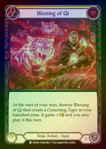 【RF】[Ninja] Blessing of Qi [DYN054-C] (yellow) Rainbow Foil