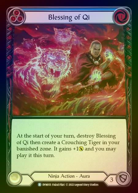 【RF】[Ninja] Blessing of Qi [DYN055-C] (blue) Rainbow Foil