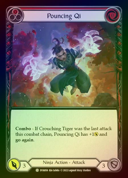 【RF】[Ninja] Pouncing Qi [DYN056-C] (red) Rainbow Foil