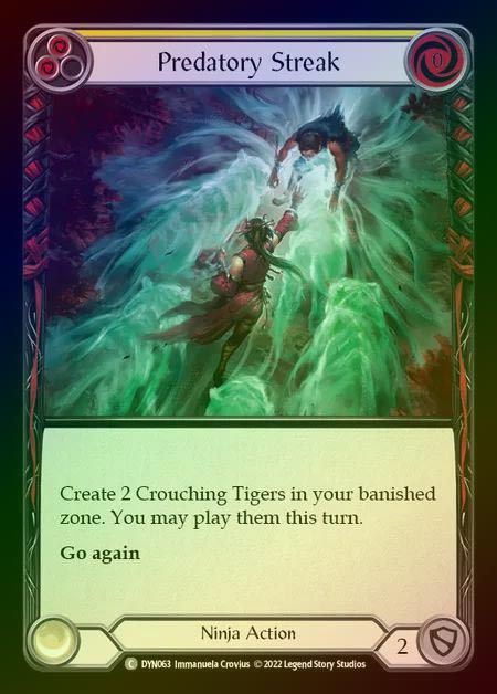 【RF】[Ninja] Predatory Streak [DYN063-C] (yellow) Rainbow Foil