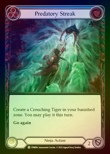 【RF】[Ninja] Predatory Streak [DYN064-C] (blue) Rainbow Foil