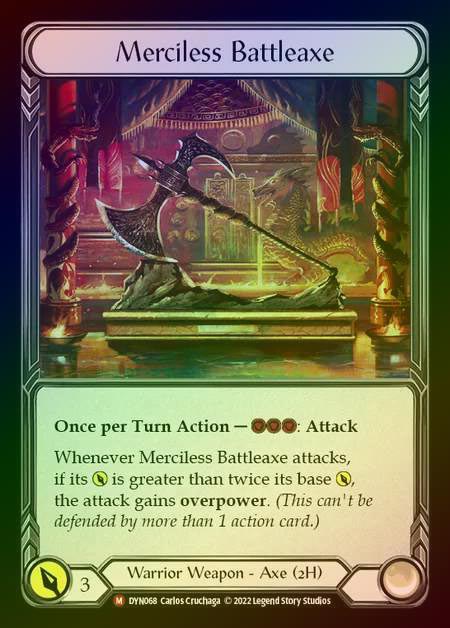 【RF】[Warrior] Merciless Battleaxe [DYN068-M] Rainbow Foil