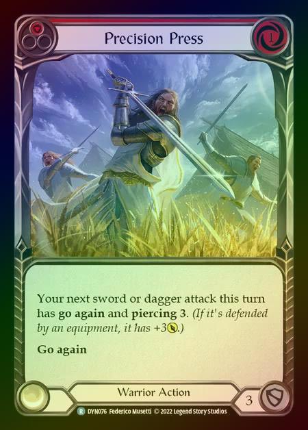 【RF】[Warrior] Precision Press [DYN076-C] (red) Rainbow Foil