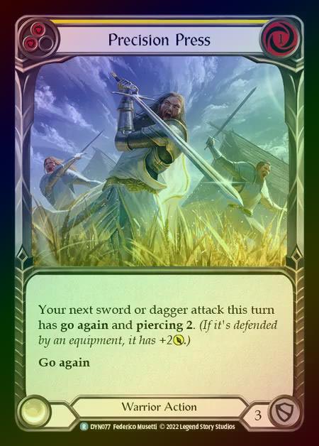 【RF】[Warrior] Precision Press [DYN077-C] (yellow) Rainbow Foil