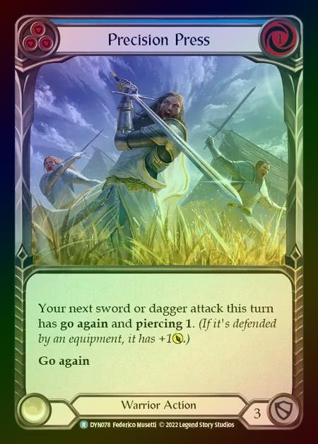 【RF】[Warrior] Precision Press [DYN078-C] (blue) Rainbow Foil