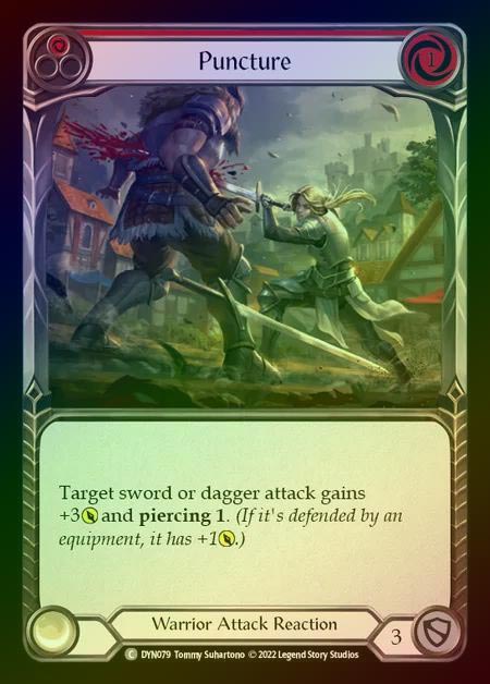 【RF】[Warrior] Puncture [DYN079-C] (red) Rainbow Foil
