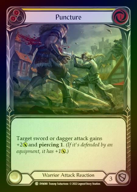 【RF】[Warrior] Puncture [DYN080-C] (yellow) Rainbow Foil