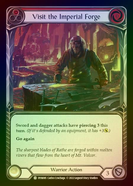 【RF】[Warrior] Visit the Imperial Forge [DYN085-C] (red) Rainbow Foil
