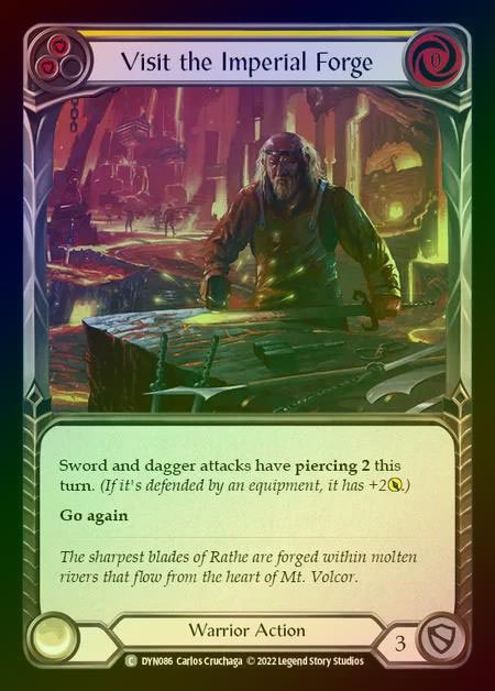 【RF】[Warrior] Visit the Imperial Forge [DYN086-C] (yellow) Rainbow Foil