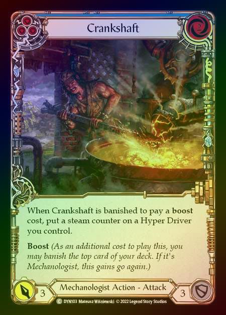 【RF】[Mechanologist] Crankshaft [DYN103-C] (blue) Rainbow Foil