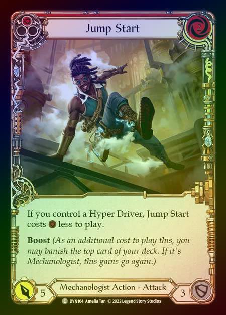 【RF】[Mechanologist] Jump Start [DYN104-C] (red) Rainbow Foil
