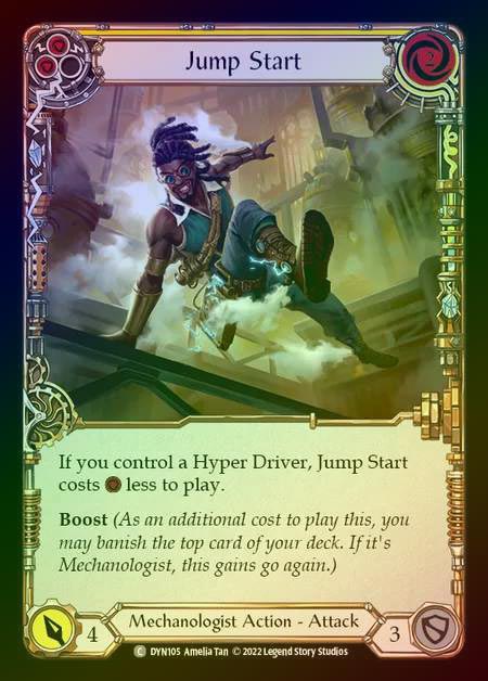 【RF】[Mechanologist] Jump Start [DYN105-C] (yellow) Rainbow Foil