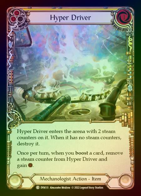 【RF】[Mechanologist] Hyper Driver [DYN111-C] (yellow) Rainbow Foil