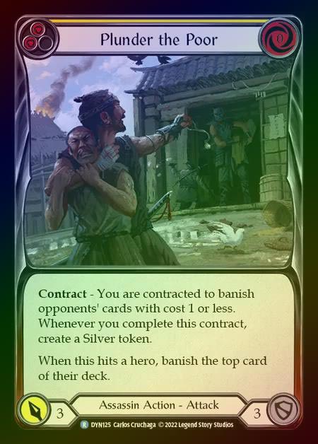 【RF】[Assassin] Plunder the Poor [DYN125-R] (yellow) Rainbow Foil