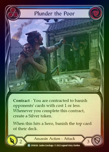 【RF】[Assassin] Plunder the Poor [DYN126-R] (blue) Rainbow Foil