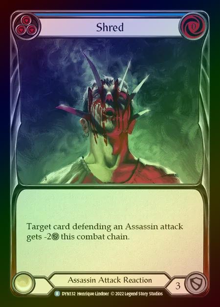 【RF】[Assassin] Shred [DYN132-R] (blue) Rainbow Foil
