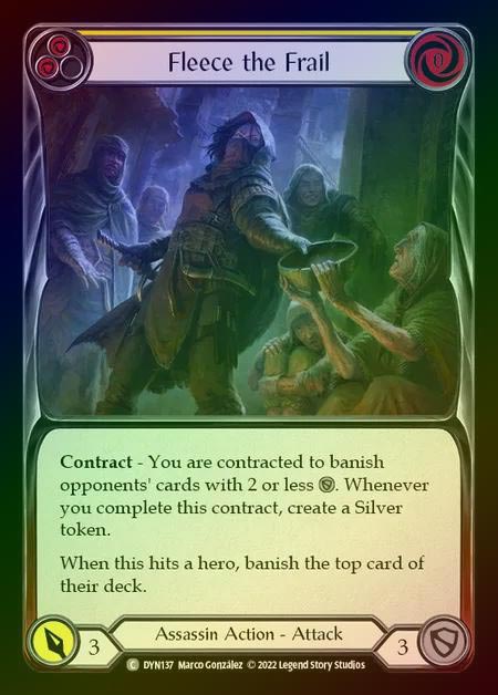 【RF】[Assassin] Fleece the Frail [DYN137-C] (yellow) Rainbow Foil