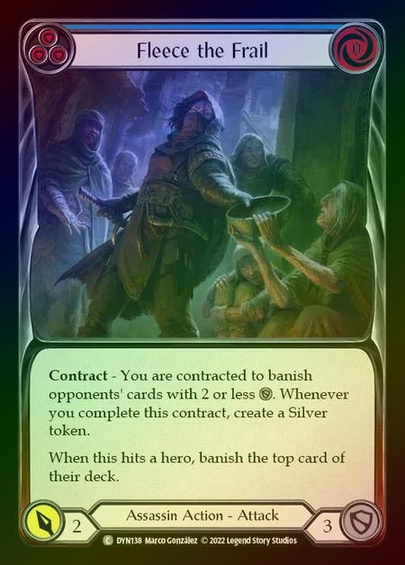 【RF】[Assassin] Fleece the Frail [DYN138-C] (blue) Rainbow Foil