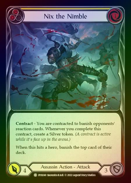 【RF】[Assassin] Nix the Nimble [DYN140-C] (yellow) Rainbow Foil