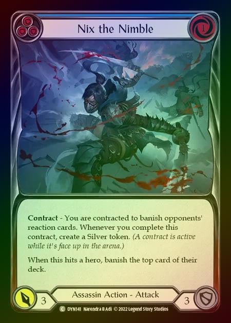【RF】[Assassin] Nix the Nimble [DYN141-C] (blue) Rainbow Foil