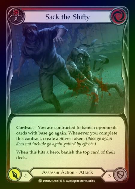 【RF】[Assassin] Sack the Shifty [DYN142-C] (red) Rainbow Foil