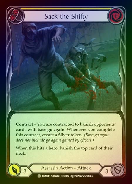 【RF】[Assassin] Sack the Shifty [DYN143-C] (yellow) Rainbow Foil
