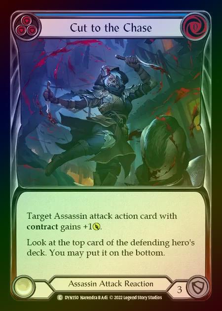 【RF】[Assassin] Cut to the Chase [DYN150-C] (blue) Rainbow Foil