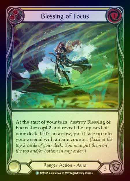 【RF】[Ranger] Blessing of Focus [DYN160-R] (yellow) Rainbow Foil