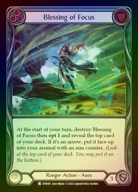 【RF】[Ranger] Blessing of Focus [DYN161-R] (blue) Rainbow Foil