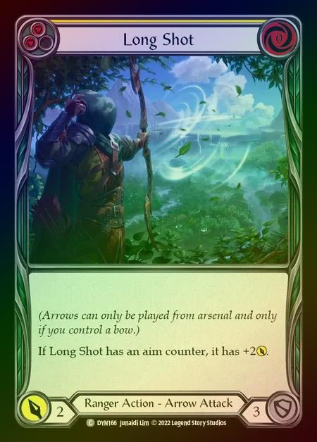 【RF】[Ranger] Long Shot [DYN166-C] (yellow) Rainbow Foil