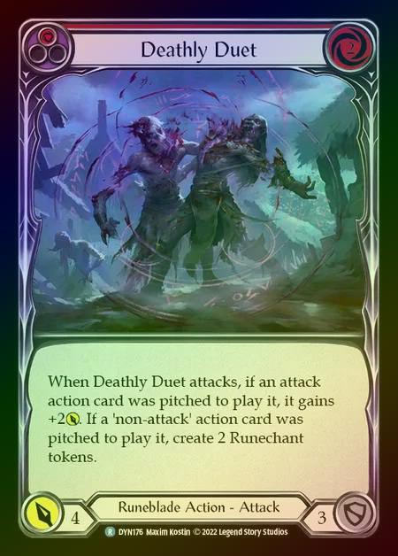 【RF】[Runeblade] Deathly Duet [DYN176-R] (red) Rainbow Foil