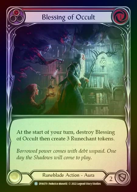 【RF】[Runeblade] Blessing of Occult [DYN179-R] (red) Rainbow Foil