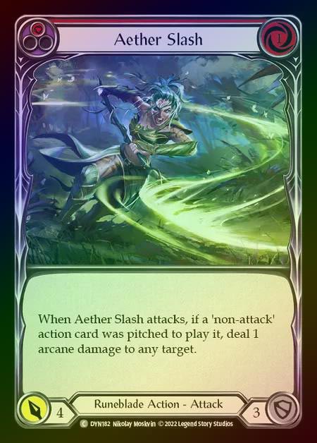 【RF】[Runeblade] Aether Slash [DYN182-C] (red) Rainbow Foil
