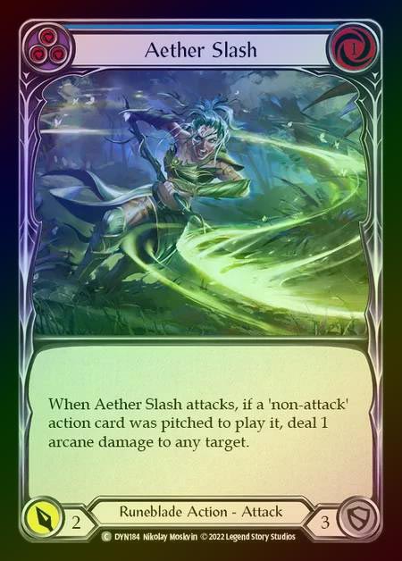 【RF】[Runeblade] Aether Slash [DYN184-C] (blue) Rainbow Foil