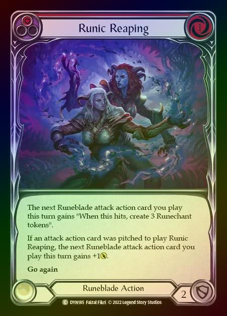 【RF】[Runeblade] Runic Reaping [DYN185-C] (red) Rainbow Foil
