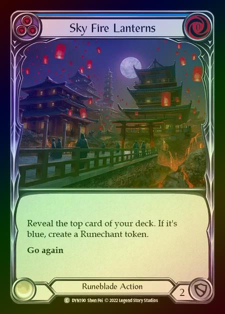 【RF】[Runeblade] Sky Fire Lanterns [DYN190-C] (blue) Rainbow Foil