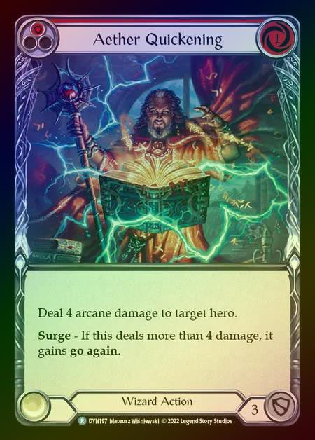 【RF】[Wizard] Aether Quickening [DYN197-R] (red) Rainbow Foil