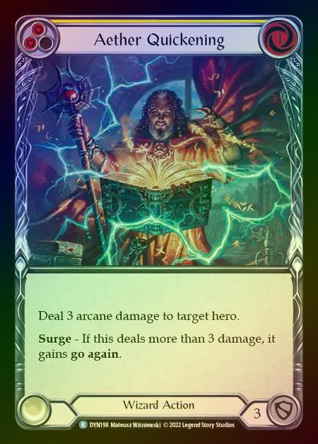 【RF】[Wizard] Aether Quickening [DYN198-R] (yellow) Rainbow Foil
