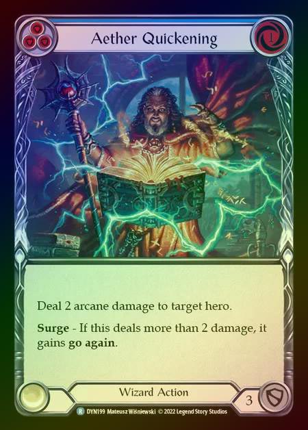 【RF】[Wizard] Aether Quickening [DYN199-R] (blue) Rainbow Foil