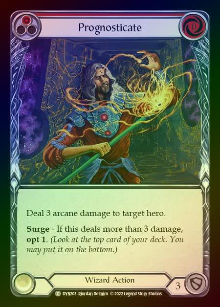 【RF】[Wizard] Prognosticate [DYN203-C] (red) Rainbow Foil