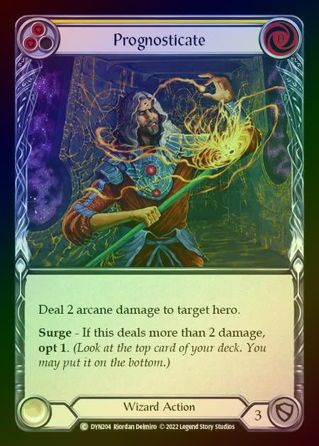 【RF】[Wizard] Prognosticate [DYN204-C] (yellow) Rainbow Foil