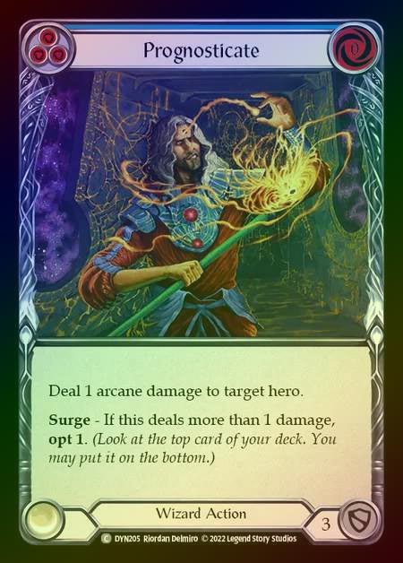 【RF】[Wizard] Prognosticate [DYN205-C] (blue) Rainbow Foil