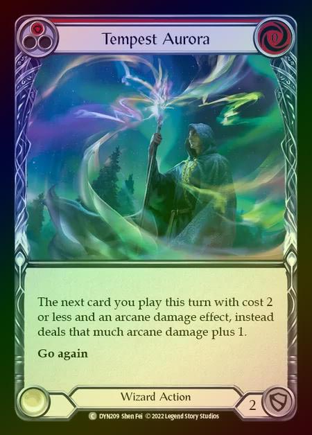 【RF】[Wizard] Tempest Aurora [DYN209-C] (red) Rainbow Foil