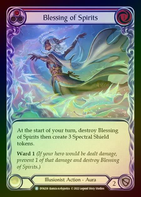 【RF】[Illusionist] Blessing of Spirits [DYN218-R] (red) Rainbow Foil