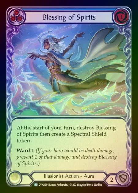 【RF】[Illusionist] Blessing of Spirits [DYN220-R] (blue) Rainbow Foil