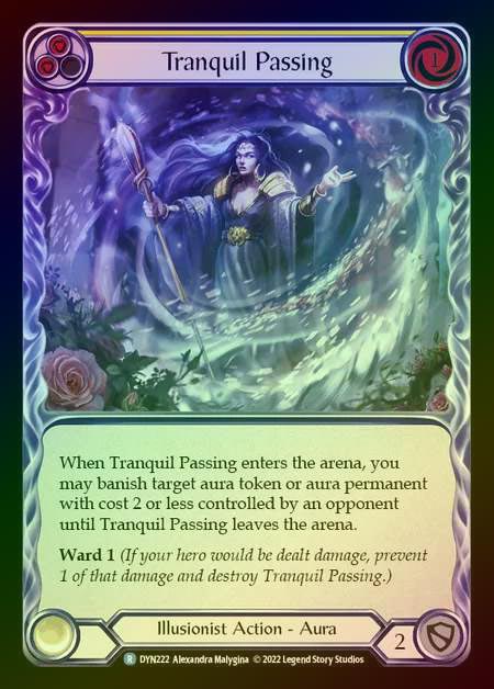 【RF】[Illusionist] Tranquil Passing [DYN222-R] (yellow) Rainbow Foil