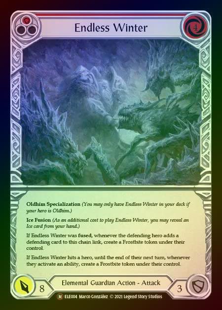 【RF】[Elemental Guardian] Endless Winter [UL-ELE004-M] Rainbow Foil