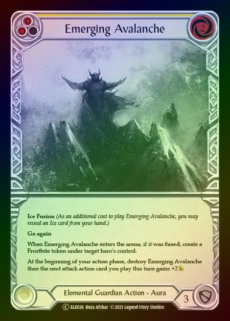 【RF】[Elemental Guardian] Emerging Avalanche (yellow) [UL-ELE026-C] Rainbow Foil