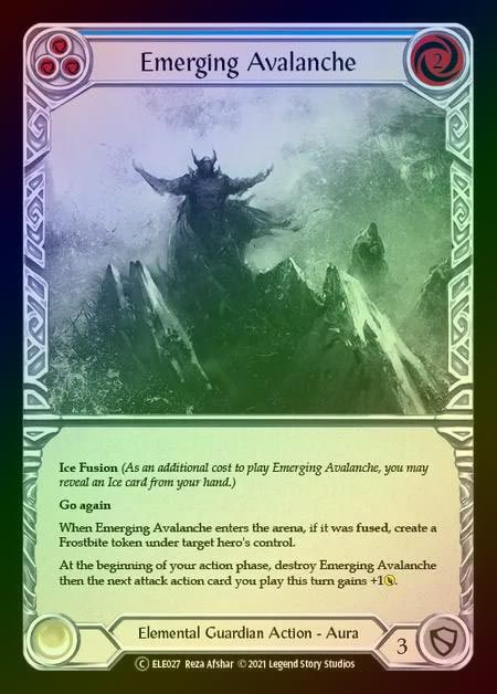 【RF】[Elemental Guardian] Emerging Avalanche (blue) [UL-ELE027-C] Rainbow Foil